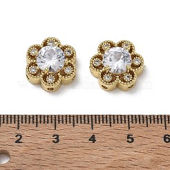 Laiton micro pavé de perles de zircone cubique claires&nbsp;KK-CBA56EF-25G