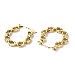 Orecchini a cerchio in acciaio inossidabile 304 con placcatura a cremagliera per donna&nbsp;EJEW-Z026-24G