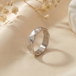 Anillos de dedo de acero inoxidable 304 texturizados&nbsp;WG37848-04