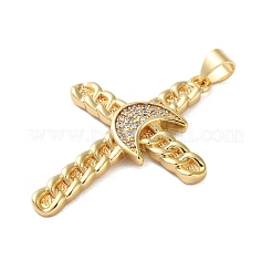 Pendentifs en laiton zircon cubique transparent&nbsp;KK-A212-06F-G