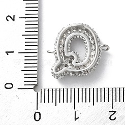 Liens lettres en laiton micro pavé de zircones cubiques&nbsp;KK-I717-04Q-P