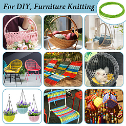 Tiras de mimbre de ratán de plástico&nbsp;DIY-WH0816-132D