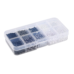 Fai da te 10 griglie perline in plastica ABS e vetro creazione di gioielli kit per trovare perline&nbsp;DIY-G119-01F