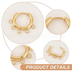5 par de accesorios para pendientes de aro de acero inoxidable 304&nbsp;STAS-UN0047-37