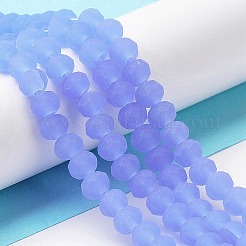 Brins de perles de verre de couleur unie imitation jade&nbsp;LS-EGLA-A034-J2mm-MD03