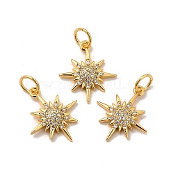 Placage en rack pendentifs en zircone cubique micro pavés en laiton écologiques&nbsp;KK-A177-09G