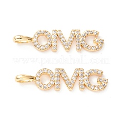 Pendentifs en laiton zircon cubique transparent&nbsp;ZIRC-Z019-32G-NR