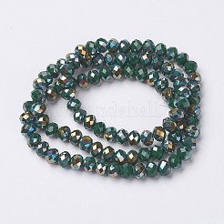 Undurchlässige Glasperlenstränge galvanisieren&nbsp;LS-EGLA-A034-P4mm-S03