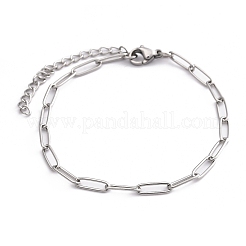 Bracciale a catena con graffetta in acciaio inossidabile 304 anti-appannamento per uomo e donna&nbsp;BJEW-E031-03P-05