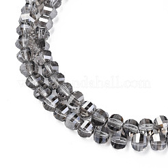 Chapelets de perles en verre transparent électrolytique&nbsp;EGLA-N002-31-F07