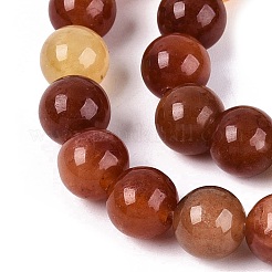 Natürliche goldene Seidenjadeperlenstränge&nbsp;G-Q601-13A-05