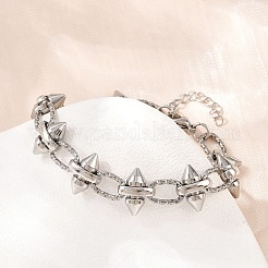 Punk-Armbänder aus Edelstahl 304 mit Nieten für Damen&nbsp;SA-H001-21P