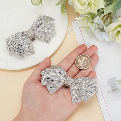 Decoración de zapatos con rhinestone y lazo&nbsp;DIY-WH0430-522B