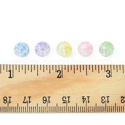 100pcs 5 Farben transparente Knistern Acrylperlen&nbsp;CACR-FS0001-02