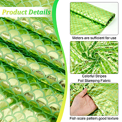 Polyesterstoff mit Fischschuppenmuster&nbsp;DIY-WH0569-92C