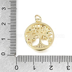 Charms in zirconi colorati con micro pavé di ottone&nbsp;CU-L001-12G-03