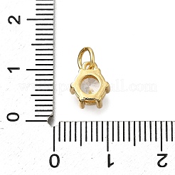Pendentifs en laiton zircon cubique pavé&nbsp;KK-V002-23G-01