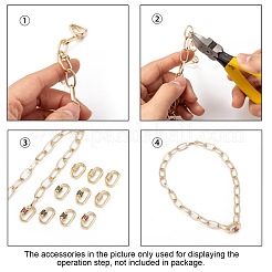 Messing Micro Pave Zirkonia Schraube Karabiner Schloss Charms&nbsp;ZIRC-G156-11G