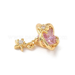 Pendentifs avec zircon cubiques à micro-pavés en laiton&nbsp;KK-D504-19A-G