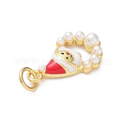 Weihnachtsregal mit Emaille-Anhängern aus Messing&nbsp;KK-G469-11G