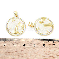 Pendentifs en laiton zircon cubique transparent&nbsp;KK-L213-010G-07