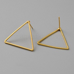Ohrstecker mit hohler Geometrie aus goldenem Messing&nbsp;EJEW-WH0012-127B