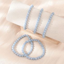 Natürliche Angelite Stretch Armbänder&nbsp;BJEW-JB03738-05