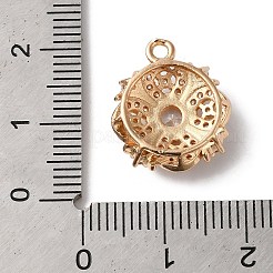 Pendenti in zirconi cubici trasparenti in micro pavè di ottone&nbsp;KK-C062-058G