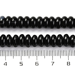 Natürliche schwarze Achatperlenstränge (gefärbt und erhitzt)&nbsp;G-G177-F01-01
