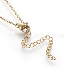 Colliers pendentif initiale en laiton&nbsp;NJEW-I230-24G-S