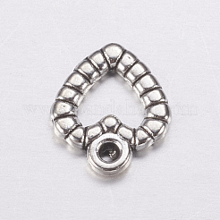 Argento antico placcato in stile tibetano in lega di zinco ciondoli cuore&nbsp;X-AC0324