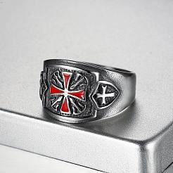 304 Edelstahl Emaille Fingerringe für Herren&nbsp;WGA2CE5-01