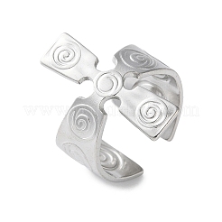Anillos de puño abiertos de acero inoxidable 304&nbsp;RJEW-S623-01P
