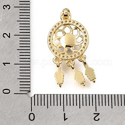 Messing micro pave klare zirkonia anhänger&nbsp;KK-C263-22D-G