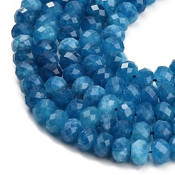 Rangs de perles de jade blanc naturel teintées et facettées&nbsp;GG-CBAE966-01A-S