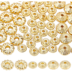 90 x Abstandsperlen aus Legierung im 3-Stil&nbsp;FIND-BC0002-08