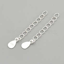 925 Sterling Silber Twisted Extender Ketten&nbsp;STER-S002-33