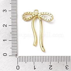 Placage de crémaillère en laiton micro pavé pendentifs en zircone cubique claire&nbsp;X-KK-H463-12G