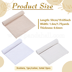 3 pièce de tissu en lin 3 couleurs&nbsp;DIY-FG0010-03