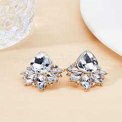 2 par de pendientes con forma de lágrima y rhinestone&nbsp;EJEW-LP0001-22B