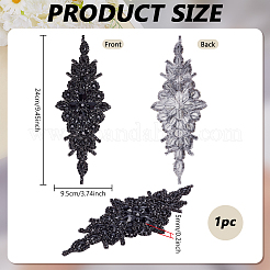 1 x Blumen-Applikationen aus Glaskristall und Strass.&nbsp;DIY-FG0008-66