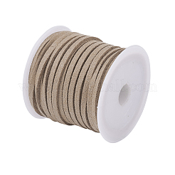 Cordon en faux suède de couleur kaki foncé&nbsp;X-LW-R003-23