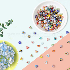 180 pz perline di vetro millefiori fatte a mano&nbsp;LAMP-PA0001-67B