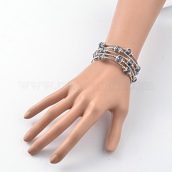 Mehr Schleifen Glasperlen Wickelarmbänder&nbsp;BJEW-JB02043