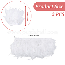 Adornos de plumas de gallo para puños de ropa&nbsp;AJEW-WH0696-197B