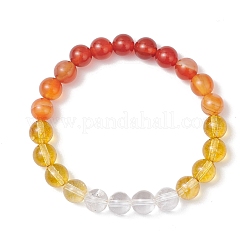 3 pulsera elástica de cuentas redondas con piedras preciosas naturales mixtas para mujeres y hombres.&nbsp;BJEW-TA00689