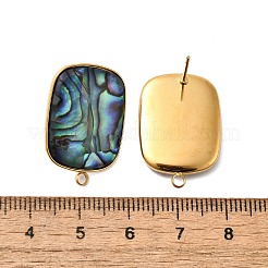 Ohrstecker aus natürlichem Paua-Muschel-Stein aus 304 Edelstahl&nbsp;STAS-Z125-08G