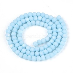 Fili di perline di vetro opaco satinato&nbsp;GLAA-T032-P4mm-MBB10