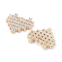 Latón micro pavimenta claro cubic zirconia encantos&nbsp;KK-F871-46G