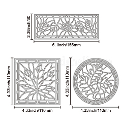 Stencil per fustelle in acciaio al carbonio con foglie autunnali&nbsp;DIY-WH0309-2181